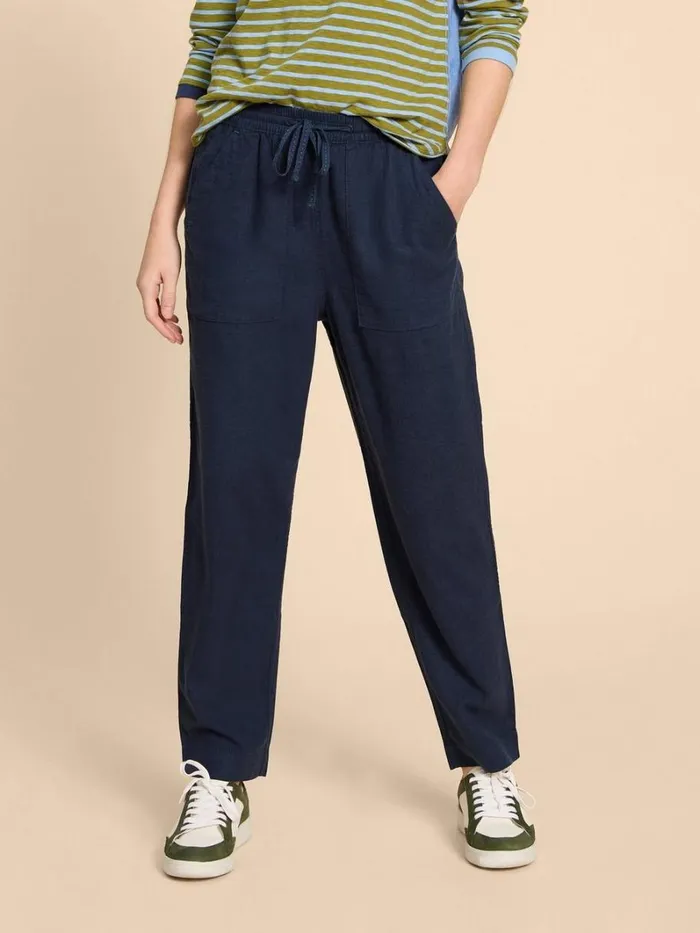 White Stuff TROUSERS Elle Linen Blend Trouser Dark Navy 8211 Women White Stuff TROUSERS Elle Linen Blend Trouser Dark Navy 8211 Women