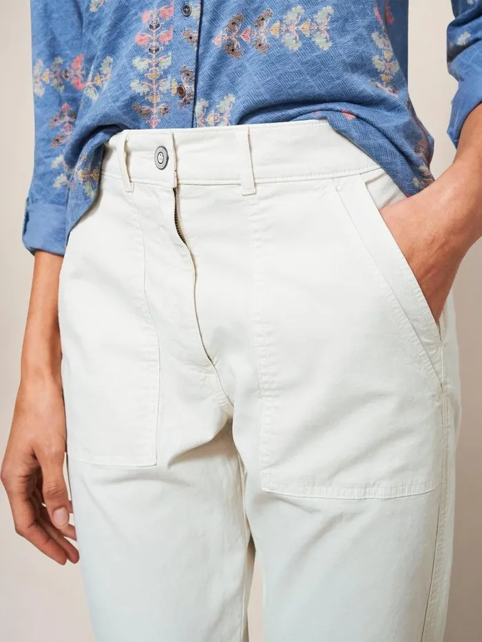 White Stuff TROUSERS Twister Chino Light Natural 8211 Women