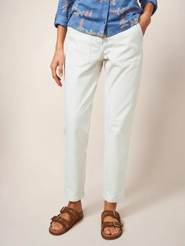 White Stuff TROUSERS Twister Chino Light Natural 8211 Women