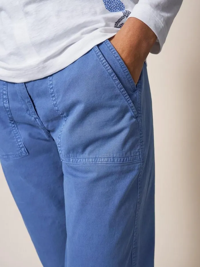 White Stuff TROUSERS Twister Chino Mid Blue 8211 Women