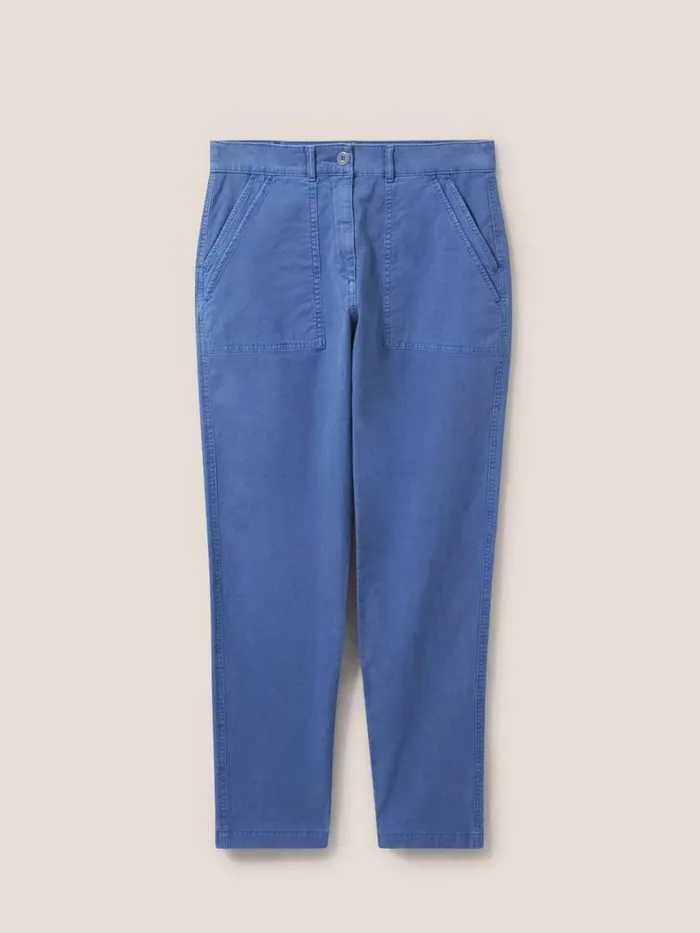 White Stuff TROUSERS Twister Chino Mid Blue 8211 Women