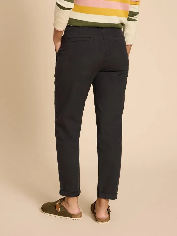 White Stuff TROUSERS Twister Chino Trouser Pure Black 8211 Women White Stuff TROUSERS Twister Chino Trouser Pure Black 8211 Women