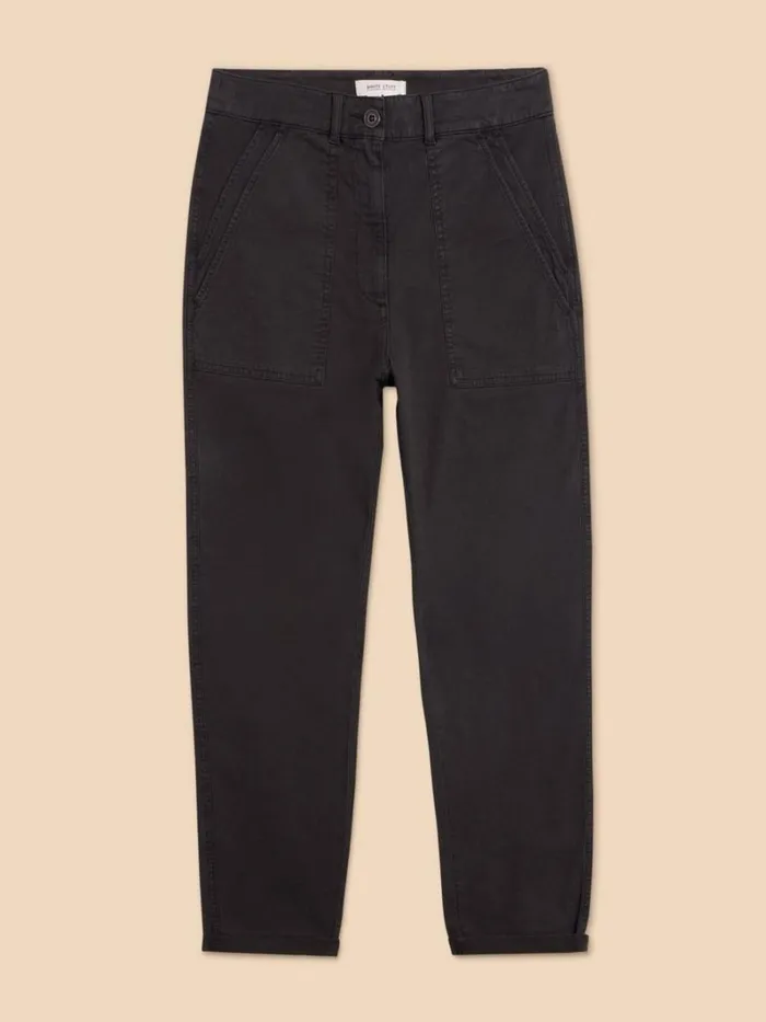 White Stuff TROUSERS Twister Chino Trouser Pure Black 8211 Women White Stuff TROUSERS Twister Chino Trouser Pure Black 8211 Women