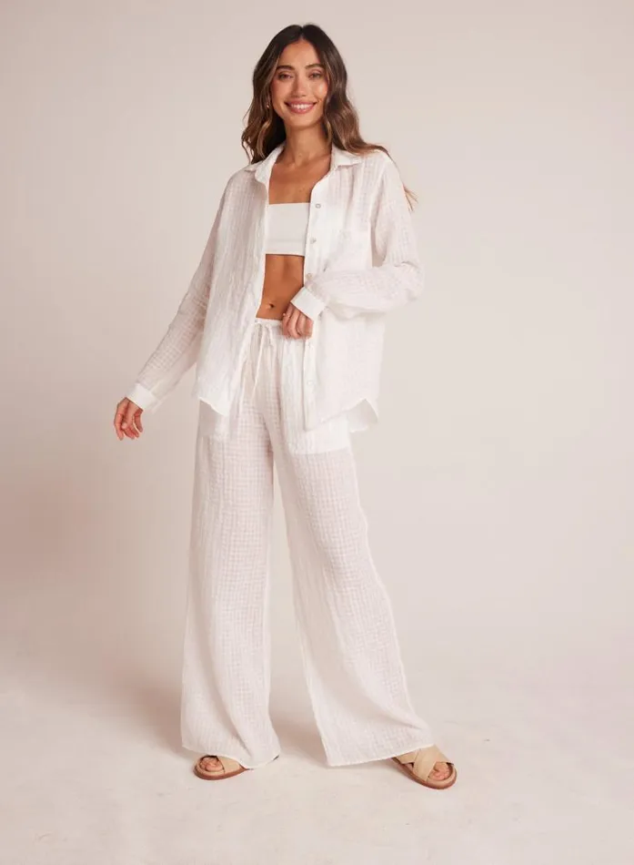 Wide Leg Pocket Beach Pant 8211 White Women Bella Dahl Pants
