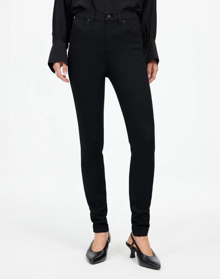 Women 10034 HighRise Skinny Jeans Black Frost Madewell Jeans