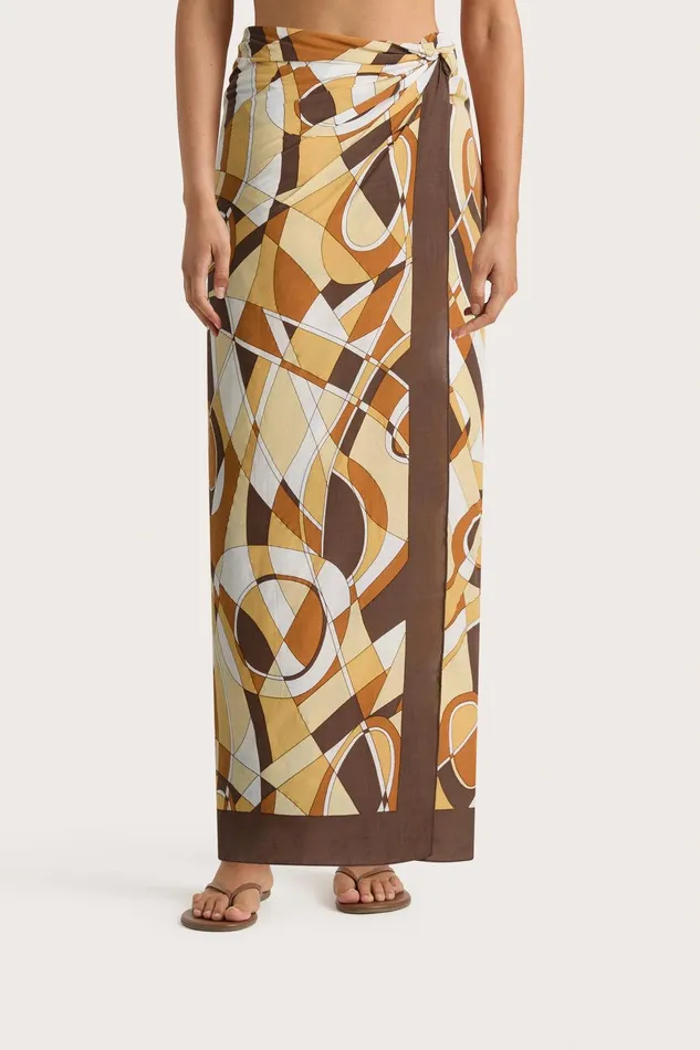 Women Abaya Pareo Sassari Print Faithfull The Brand Accessories