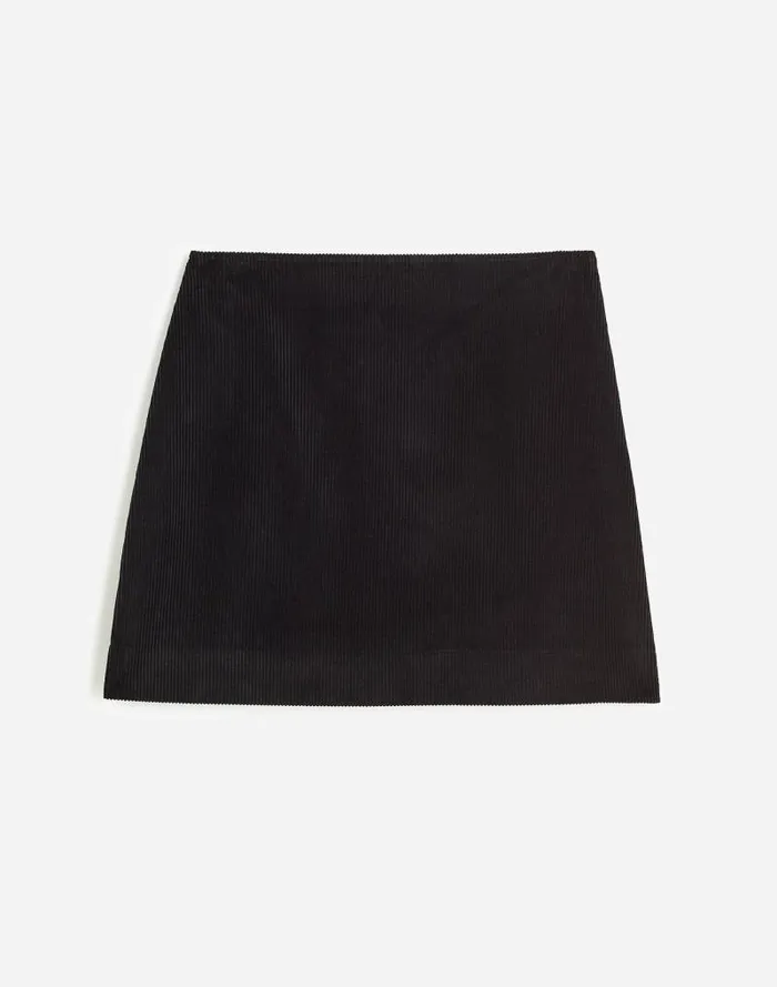 Women Alexa Chung For Madewell Corduroy Mini Skirt Jet Black Madewell Skirts