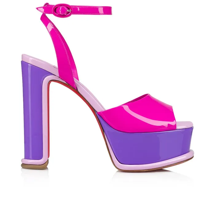 Women Amali Alta 130 Mm Platform Sandals 8211 Patent Leather 8211 Multicolor Multicolor Christian Louboutin Sandals and Slides