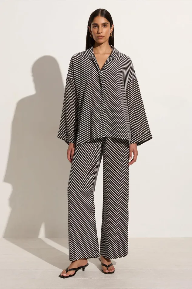 Women Amici Shirt Toscano Stripe Black Faithfull The Brand Tops Women Amici Shirt Toscano Stripe Black Faithfull The Brand Tops