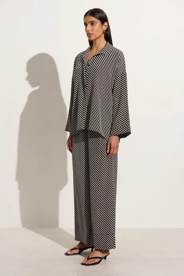 Women Amici Shirt Toscano Stripe Black Faithfull The Brand Tops Women Amici Shirt Toscano Stripe Black Faithfull The Brand Tops