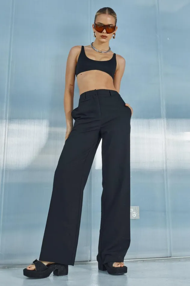 Women Basic Runaway The Label KALI CROP TOP Black