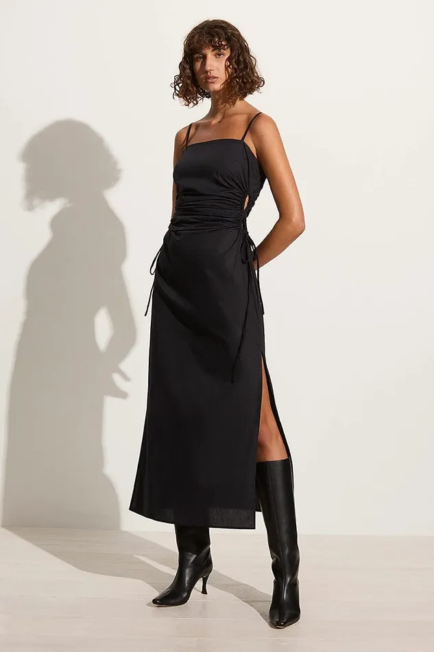 Women Beatriz Midi Dress Black 8211 Final Sale Faithfull The Brand Dresses