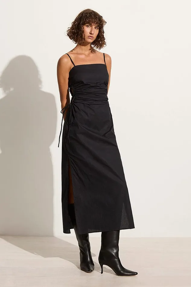 Women Beatriz Midi Dress Black 8211 Final Sale Faithfull The Brand Dresses Women Beatriz Midi Dress Black 8211 Final Sale Faithfull The Brand Dresses