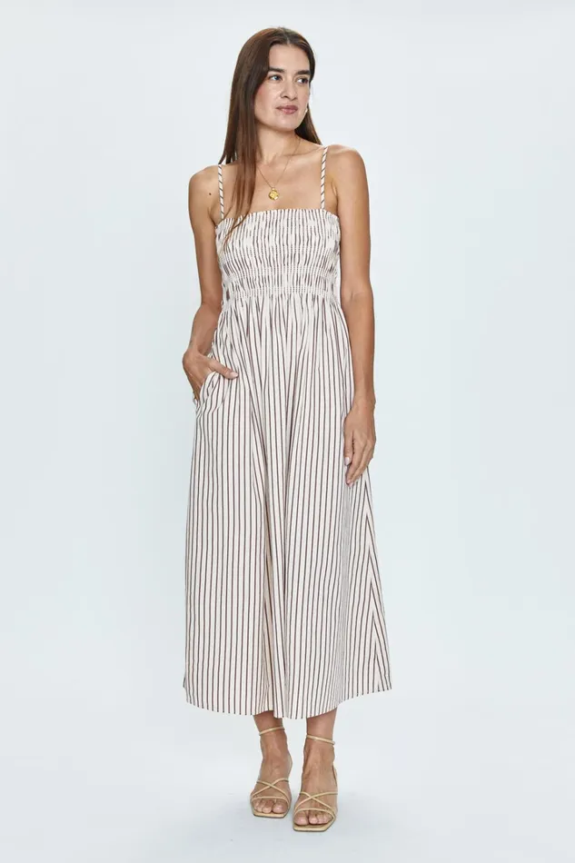 Women Bianca Dress 8211 Tiramisu Stripe Pistola Denim Dresses