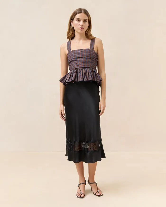 Women Bottoms Loeffler Randall Saskia Red Silk Skirt