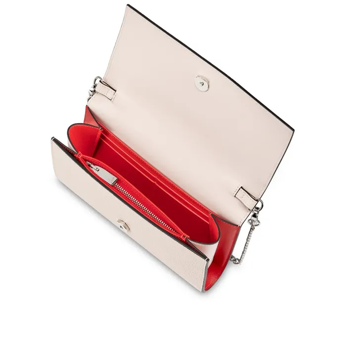 Women By My Side Wallet On Chain 8211 Grained Calf Leather 8211 Leche Beige Christian Louboutin Shoulder Bags