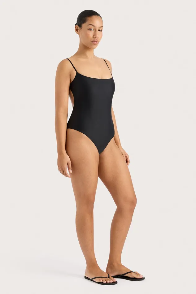Women Cabo String One Piece Black Faithfull The Brand Swim Women Cabo String One Piece Black Faithfull The Brand Swim