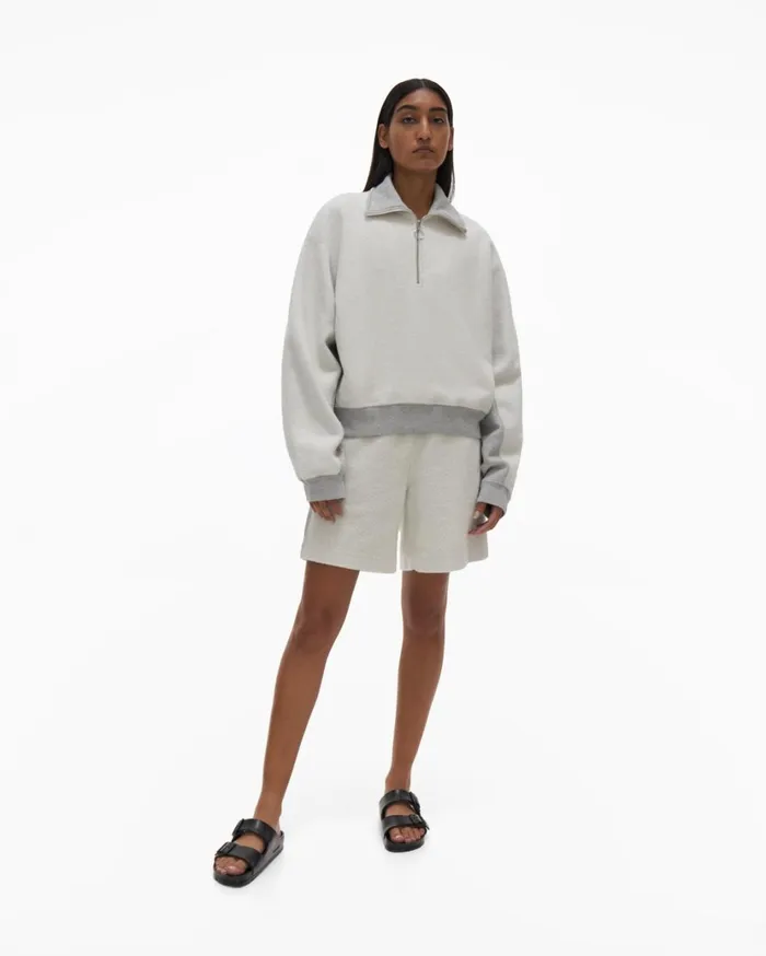 Women Collared Sweatshirt Vapor Heather Helmut Lang TShirts and Sweatshirts