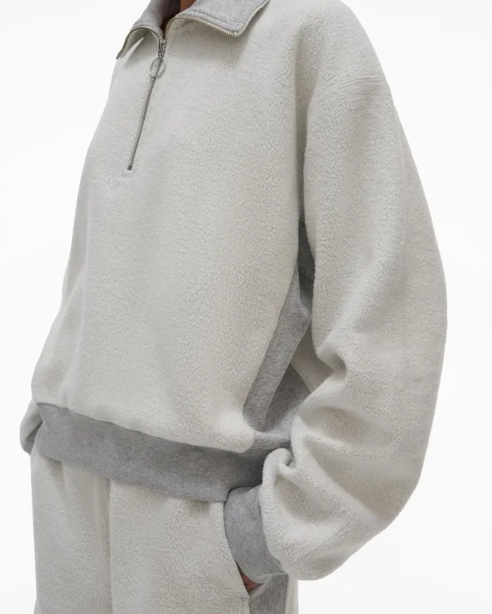 Women Collared Sweatshirt Vapor Heather Helmut Lang TShirts and Sweatshirts