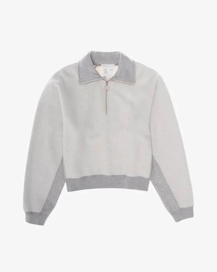 Women Collared Sweatshirt Vapor Heather Helmut Lang TShirts and Sweatshirts