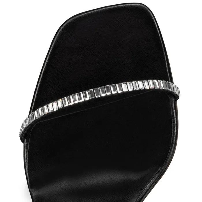 Women Condora Lacestrass 85 Mm Sandals 8211 Leather Suede And Strass 8211 Black Black Christian Louboutin Sandals and Slides