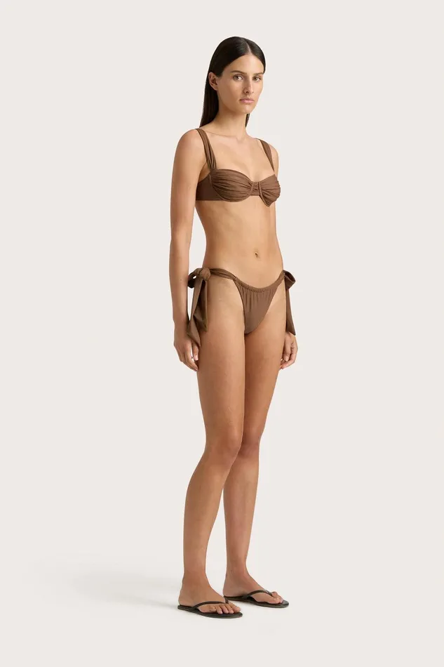 Women Costa Bikini Bottom Cocoa Faithfull The Brand Swim Women Costa Bikini Bottom Cocoa Faithfull The Brand Swim