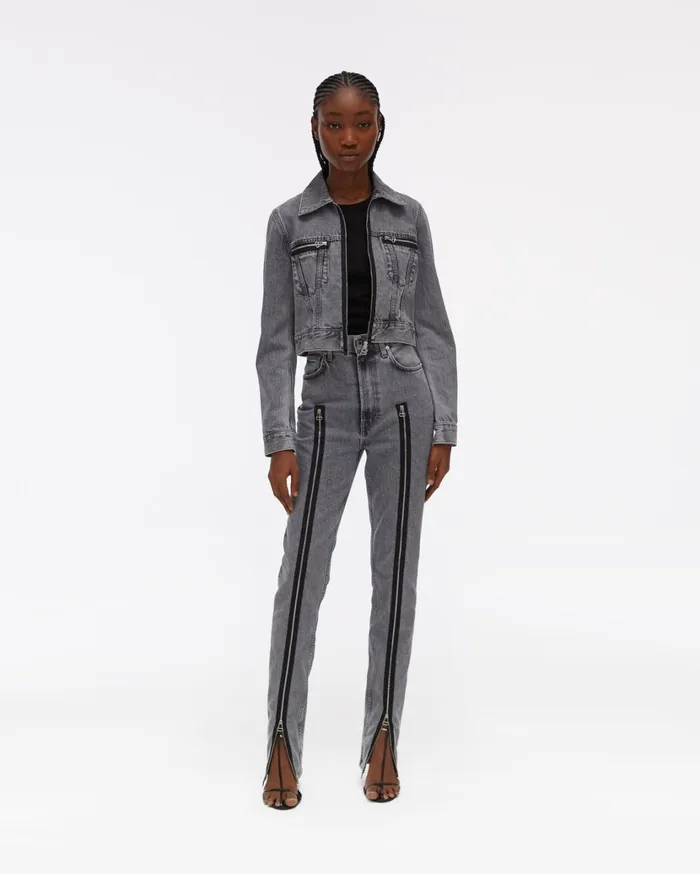Women Cropped Femme Trucker Jean Jacket Acc Concrete Stone Helmut Lang Jackets Women Cropped Femme Trucker Jean Jacket Acc Concrete Stone Helmut Lang Jackets
