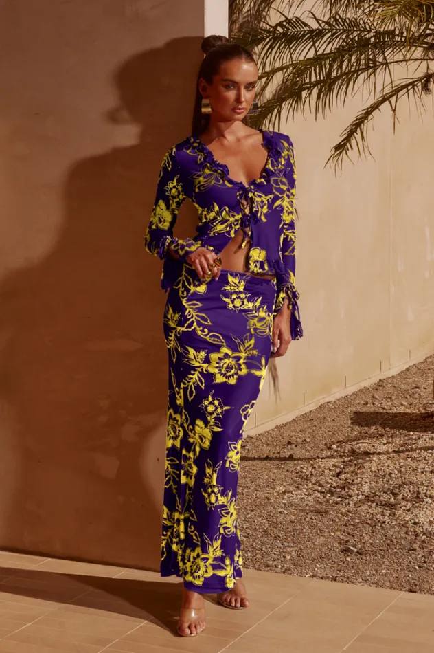 Women Crops Runaway The Label ZAIDA TOP Violet