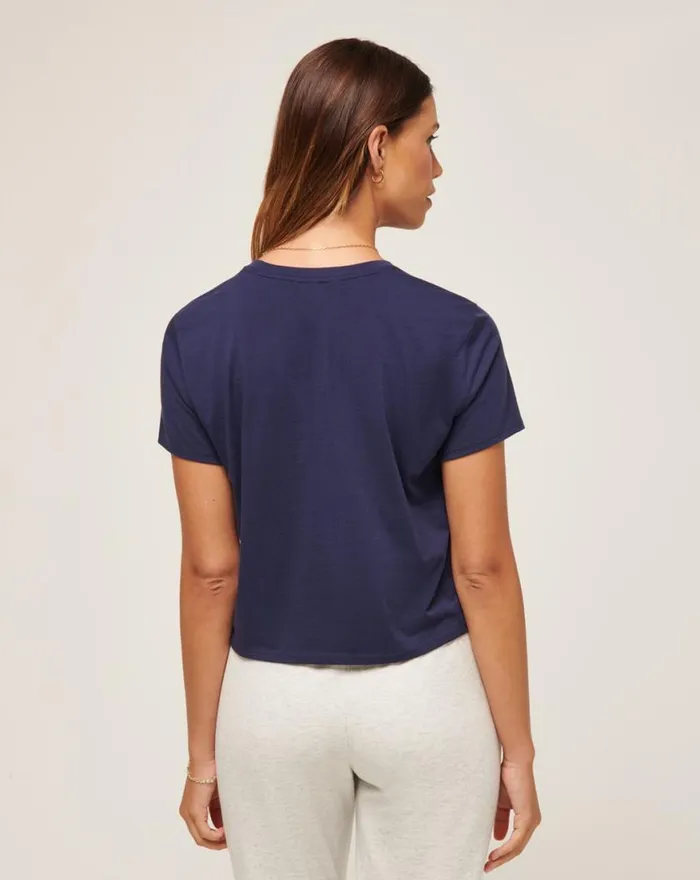 Women DAY AT THE RACES GRAPHIC TEE Navy TravisMathew Tees