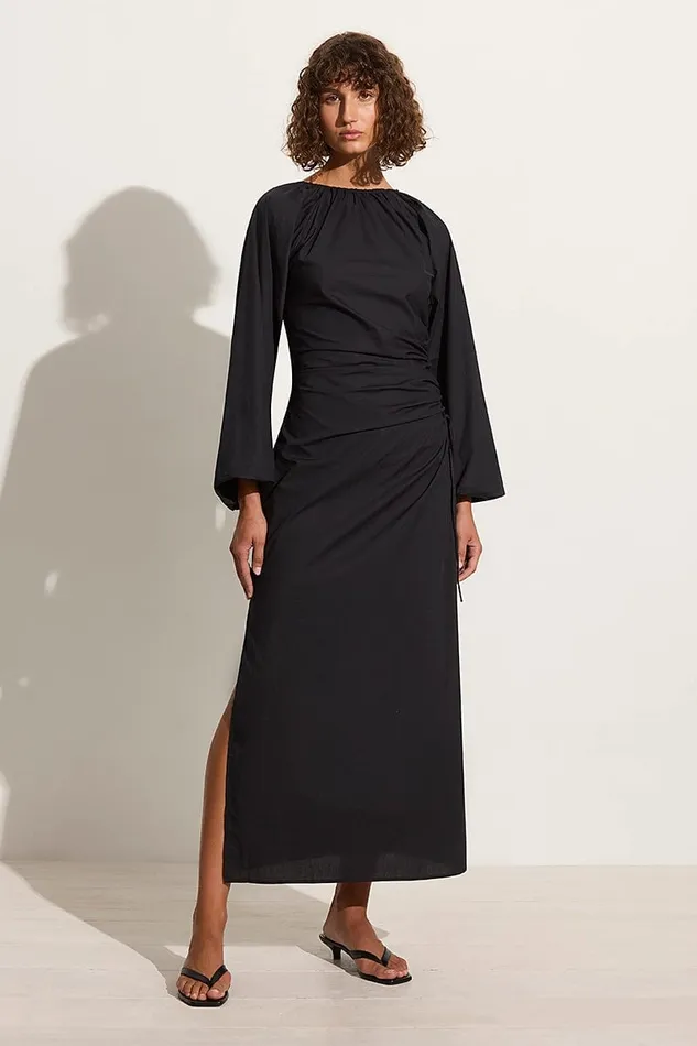 Women De Deus Midi Dress Black 8211 Final Sale Faithfull The Brand Dresses Women De Deus Midi Dress Black 8211 Final Sale Faithfull The Brand Dresses