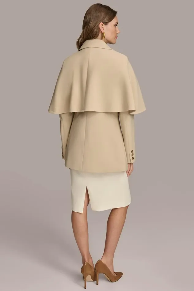 Women Donna Karan Coats And Jackets RAIN COAT Ivory