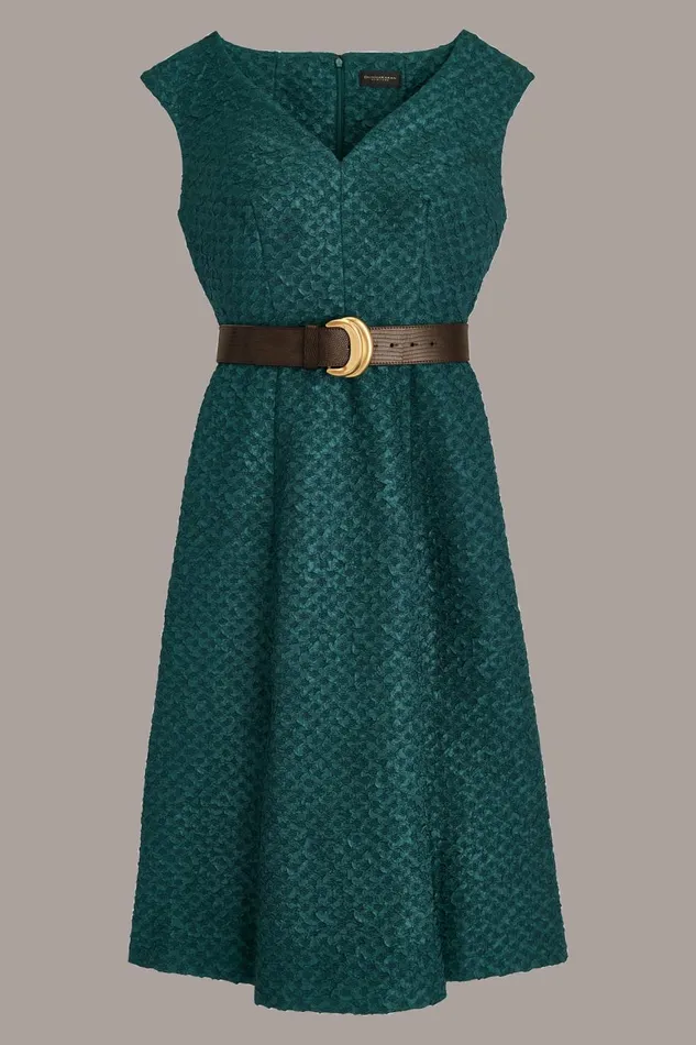 Women Donna Karan Dresses And Jumpsuits VNECK A LINE MIDI DRESS Spruce