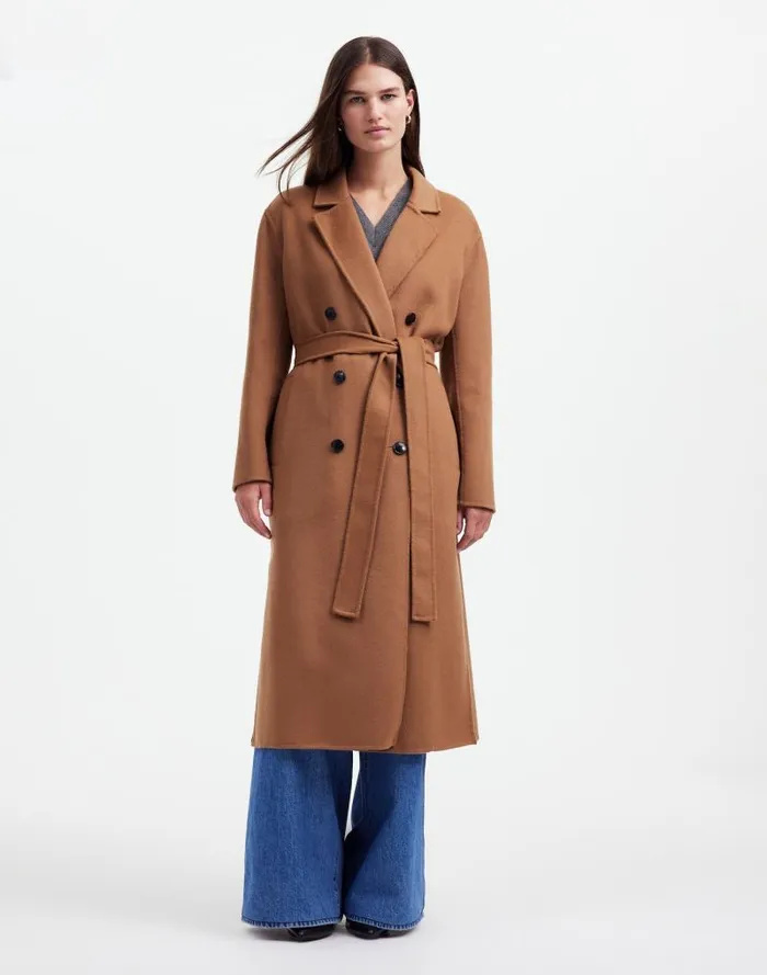 Women DoubleFaced Brushed Long Coat Rich Camel Madewell Coats Jackets
