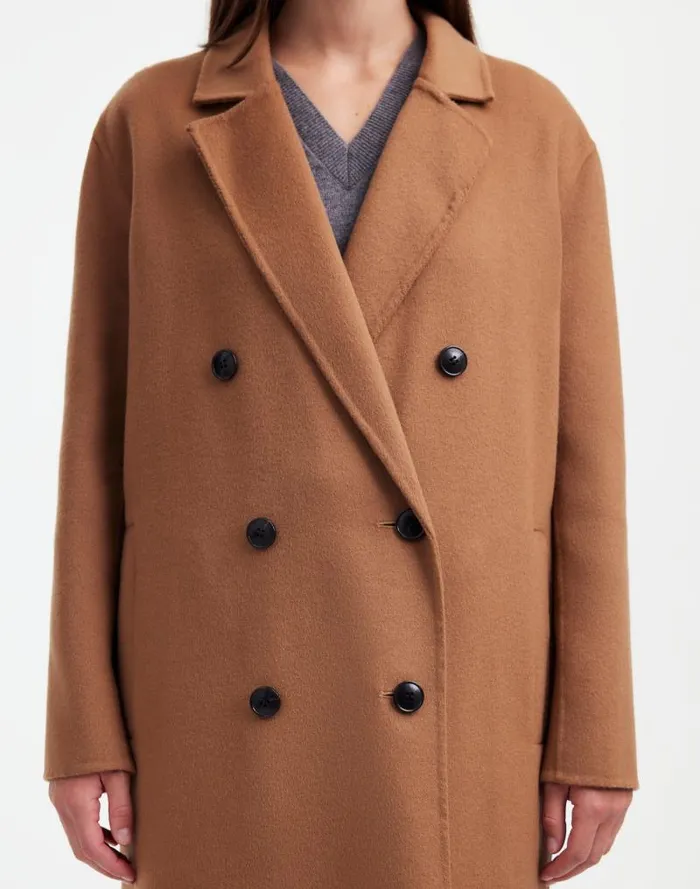 Women DoubleFaced Brushed Long Coat Rich Camel Madewell Coats Jackets