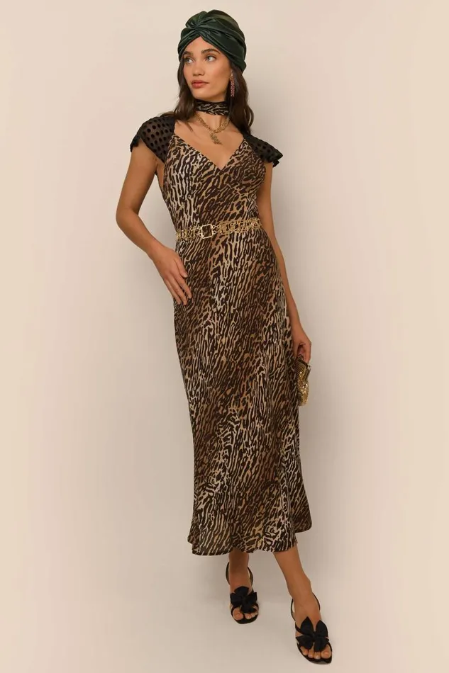 Women Dresses RIXO Angelina Bohemia Leopard Spot Mix Women Dresses RIXO Angelina Bohemia Leopard Spot Mix