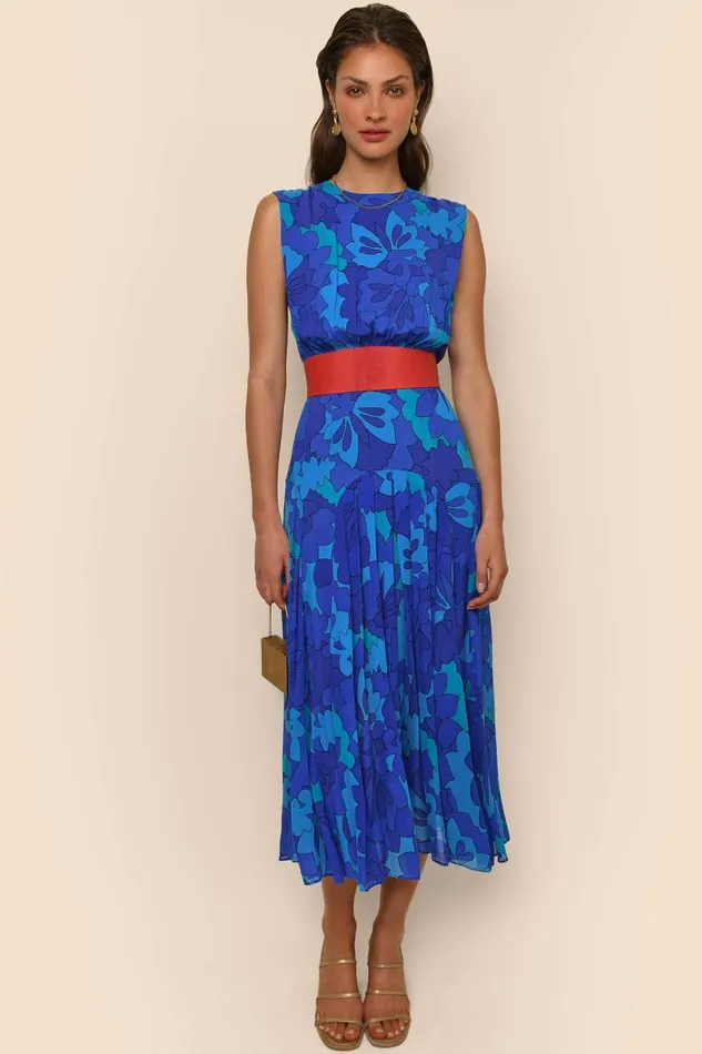 Women Dresses RIXO Coralie Looking Glass Blue Women Dresses RIXO Coralie Looking Glass Blue