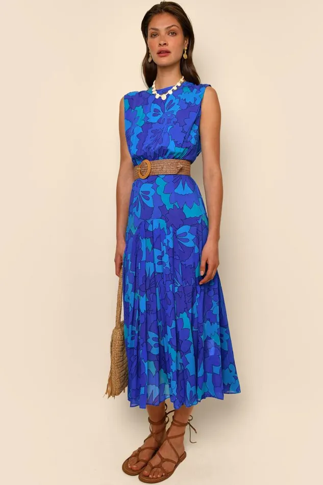 Women Dresses RIXO Coralie Looking Glass Blue Women Dresses RIXO Coralie Looking Glass Blue