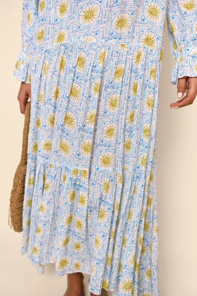 Women Dresses RIXO Mali Wavey Sun Ivory Women Dresses RIXO Mali Wavey Sun Ivory