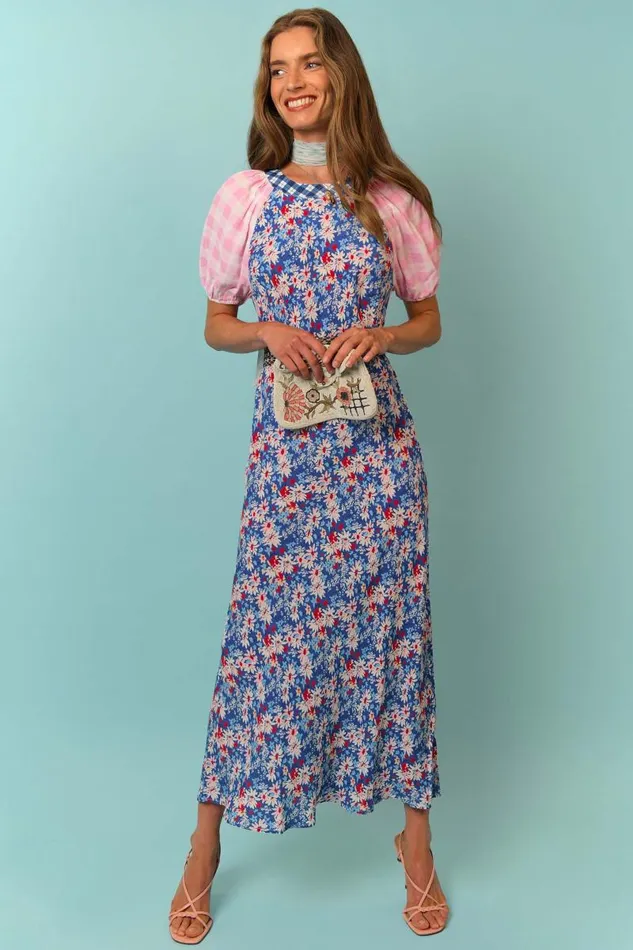 Women Dresses RIXO Medora Blue Daisy Trail Mix Women Dresses RIXO Medora Blue Daisy Trail Mix