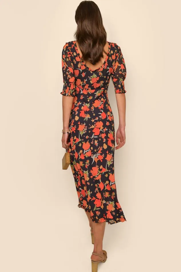 Women Dresses RIXO Sathya Havana Floral Black Women Dresses RIXO Sathya Havana Floral Black