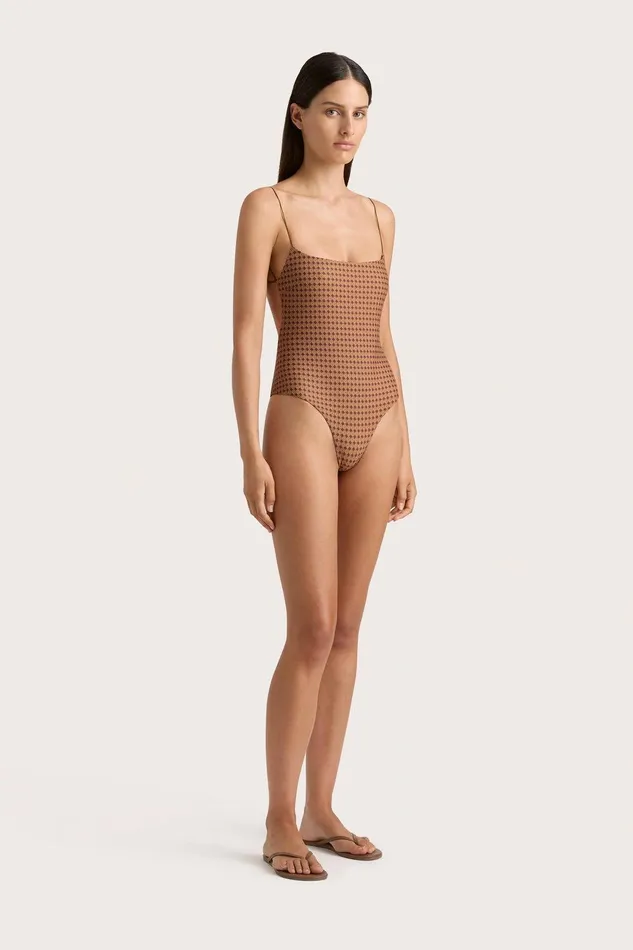 Women Elea One Piece Oliander Cocoa Faithfull The Brand Swim Women Elea One Piece Oliander Cocoa Faithfull The Brand Swim