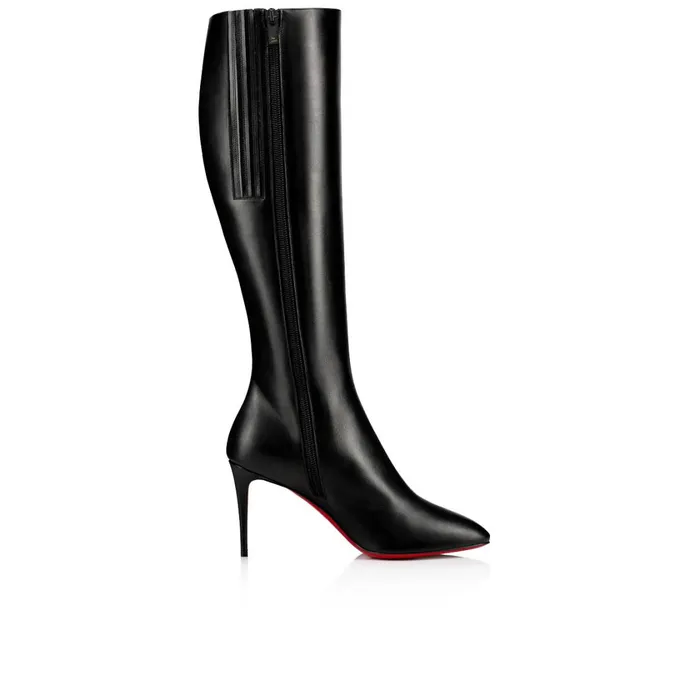 Women Eloise Botta 85 Mm Boots 8211 Calf Leather 8211 Black Black Christian Louboutin Tall Boots