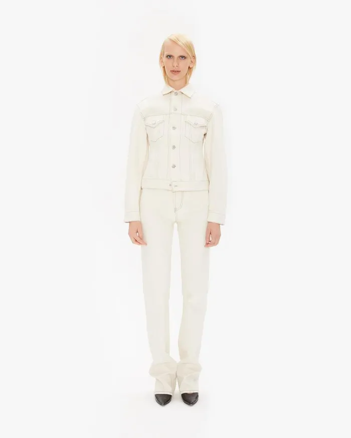 Women Femme Trucker Jean Jacket In Natural Natural Helmut Lang Jackets and Blazers Women Femme Trucker Jean Jacket In Natural Natural Helmut Lang Jackets and Blazers