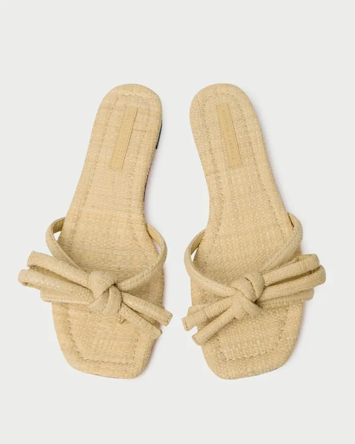 Women Flat Sandals Loeffler Randall Hadley Natural Bow Sandal L Flat Sandals L Footwear Women Flat Sandals Loeffler Randall Hadley Natural Bow Sandal L Flat Sandals L Footwear