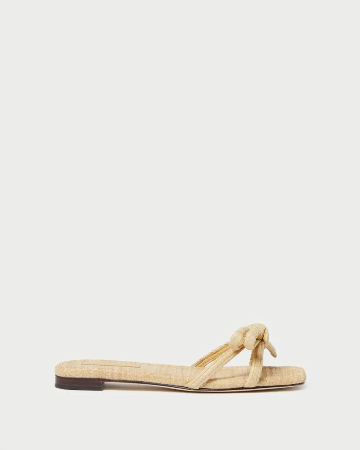 Women Flat Sandals Loeffler Randall Hadley Natural Bow Sandal L Flat Sandals L Footwear Women Flat Sandals Loeffler Randall Hadley Natural Bow Sandal L Flat Sandals L Footwear