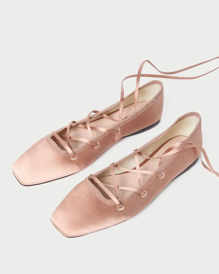 Women Flats and Loafers Loeffler Randall Louisa Blush LaceUp Ballet Flat Women Flats and Loafers Loeffler Randall Louisa Blush LaceUp Ballet Flat