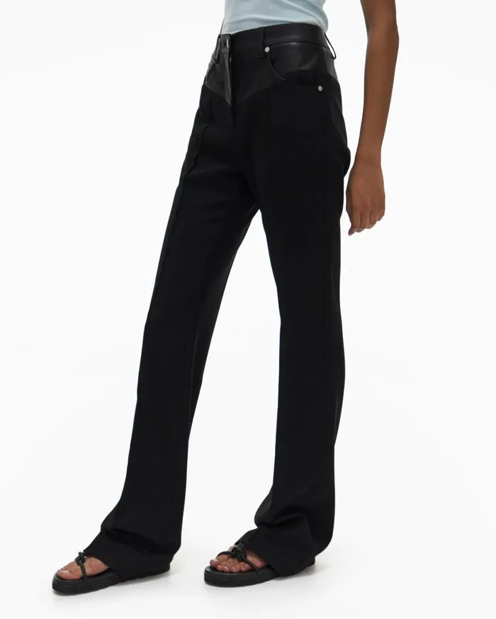 Women Garter Pant Black Helmut Lang Pants