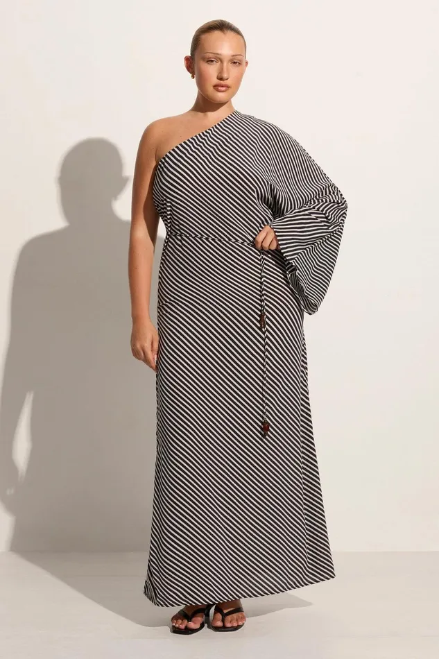 Women Gino Maxi Dress Toscano Stripe Black Faithfull The Brand Dresses Women Gino Maxi Dress Toscano Stripe Black Faithfull The Brand Dresses