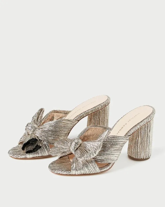 Women Heeled Sandals Loeffler Randall Penny Champagne Pleated Bow Heel L Heeled Sandals L Footwear Women Heeled Sandals Loeffler Randall Penny Champagne Pleated Bow Heel L Heeled Sandals L Footwear