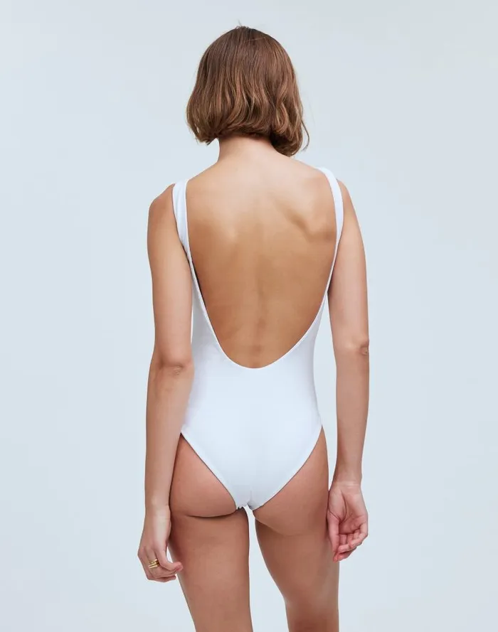 Women Jade Swim Contour OnePiece Swimsuit White Madewell Swim